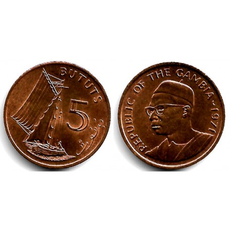 (9) Gambia. 1971. 5 Bututs (EBC)