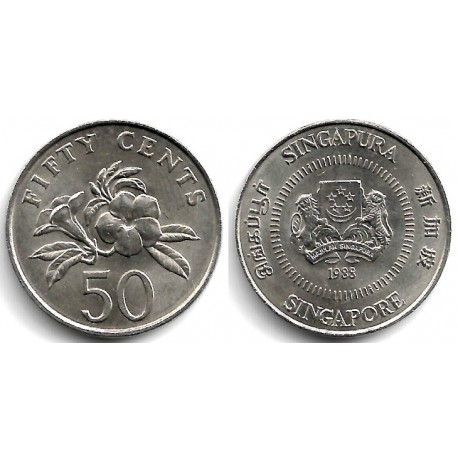 (53.1) Singapur. 1988. 50 Cents (SC)