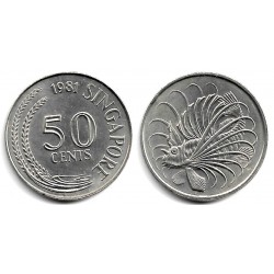 (5) Singapur. 1981. 50 Cents (SC-)