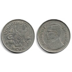 (Y111) Tailandia. 2520. 5 Baht (BC+)