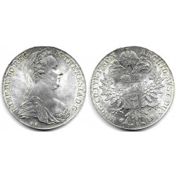 Austria. 1780. Thaler (SC-) (Plata) Reacuñación Oficial