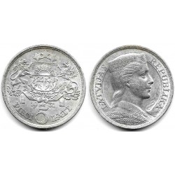 (9) Letonia. 1931. 5 Lati (EBC) (Plata)
