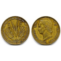 (5) África Occidental Francesa. 1956. 5 Francs (MBC)