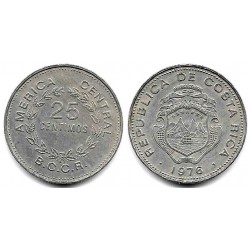 (188.1) Costa Rica. 1976. 25 Céntimos (MBC)