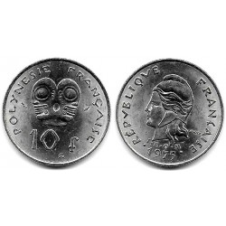 (8) Polinesia Francesa. 1975. 10 Francs (EBC+)