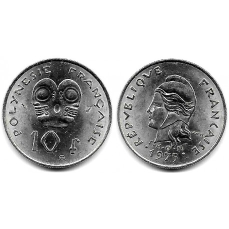 (8) Polinesia Francesa. 1975. 10 Francs (EBC+)