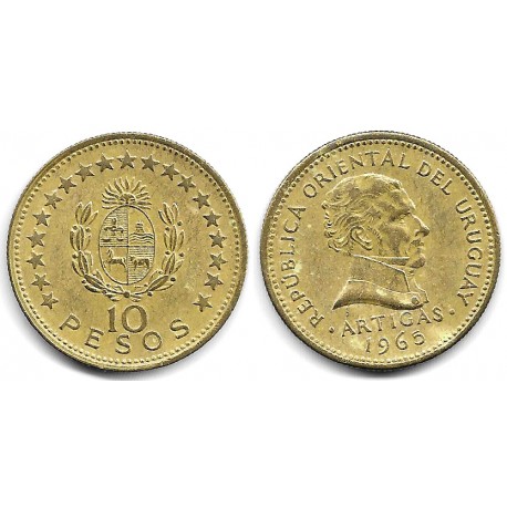(48) Uruguay. 1965. 10 Pesos (MBC-)