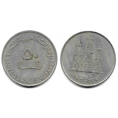 (5) Emiratos Árabes Unidos. 1973. 50 Fils (MBC)
