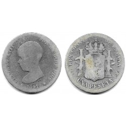 Alfonso XIII. 1891*(-----). 1 Peseta (RC+) (Plata) Ceca de Madrid PG-M