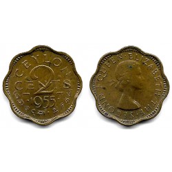 (124) Ceilán. 1955. 2 Cents (MBC)