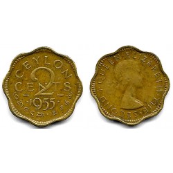 (124) Ceilán. 1955. 2 Cents (MBC)