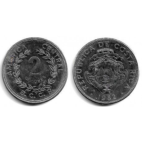 (211.1) Costa Rica. 1982. 2 Colones (EBC-)