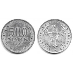 (36) Imperio Alemán (Weimar). 1923(A). 500 Mark (MBC+)
