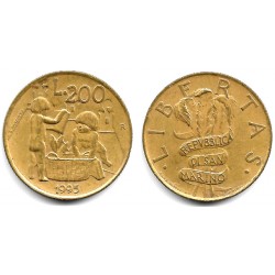 (329) San Marino. 1995. 200 Lira (MBC)