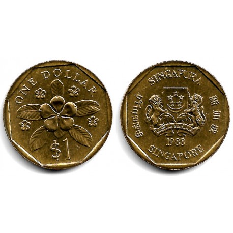 (54b) Singapur. 1988. 1 Dollar (EBC+)