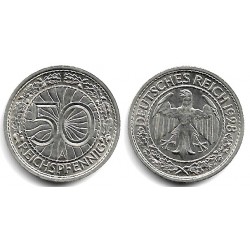 (49) Imperio Alemán (Weimar). 1928(A). 50 Reichspfennig (SC)