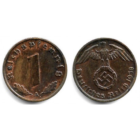 (89) Alemania (III Reich). 1938(A). 1 Reichspfennig (EBC)
