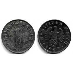 (97) Alemania (III Reich). 1943(D). 1 Reichspfennig (EBC)
