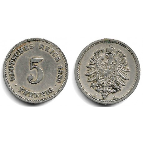 (1) Imperio Alemán. 1889(E). 1 Pfennig (MBC+)