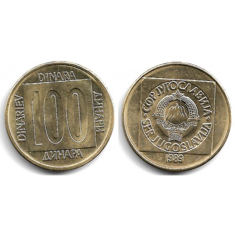 (134) Yugoslavia. 1989. 100 Dinara (SC-)