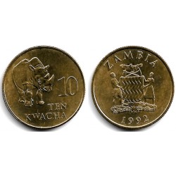 (32) Zambia. 1992. 10 Kwacha (SC)