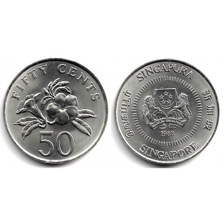 (53.1) Singapur. 1988. 50 Cents (SC)