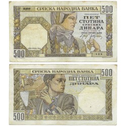(27b) Serbia. 1941. 500 Dinara (MBC)