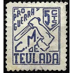 Viñeta. C.M. de Teulada. Pro Guerra. 5 Céntimos (Usado)