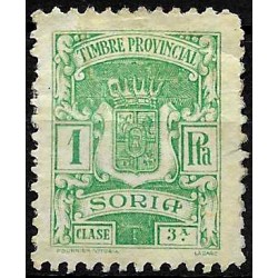 Timbre Provincial. Soria. 1 Peseta (Nuevo, con señal de fijasellos)