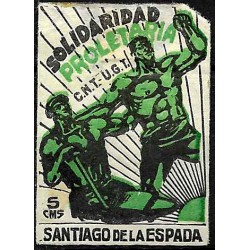Viñeta Política. Solidaridad Proletaria. Santiago de la España. 5 Céntimos (Nuevo, con señal de fijasellos)