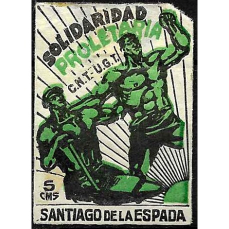 Viñeta Política. Solidaridad Proletaria. Santiago de la España. 5 Céntimos (Nuevo, con señal de fijasellos)