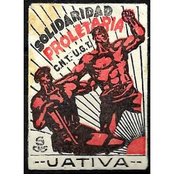 Viñeta Política. Solidaridad Proletaria. Jativa. 5 Céntimos (Nuevo, con señal de fijasellos)