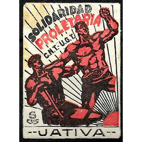 Viñeta Política. Solidaridad Proletaria. Jativa. 5 Céntimos (Nuevo, con señal de fijasellos)