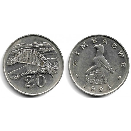 (4) Zimbabue. 1994. 20 Cents (MBC)