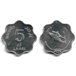 (69) Maldivas. 1990. 5 Laari (SC)