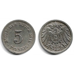 (11) Imperio Alemán. 1911(A). 5 Pfennig (MBC)