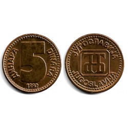 (151) Yugoslavia. 1992. 5 Dinara (EBC+)
