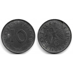 (101) Alemania (III Reich). 1942(G). 10 Reichspfennig (MBC+)