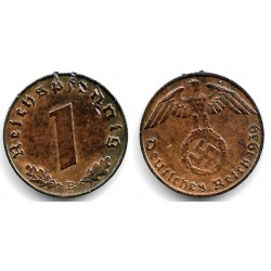 (89) Alemania (III Reich). 1939(B). 1 Reichspfennig (MBC/MBC-)