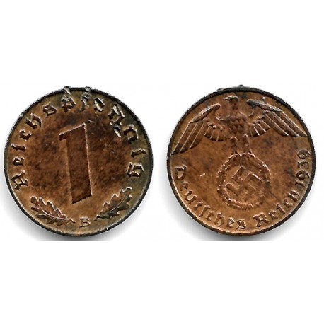 (89) Alemania (III Reich). 1939(B). 1 Reichspfennig (MBC/MBC-)