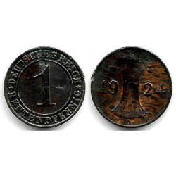 (30) Imperio Alemán (Weimar). 1924(A). 1 Rentenpfennig (BC/BC-)