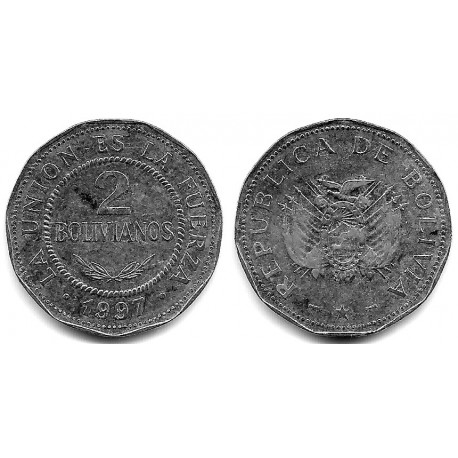 (206.2) Bolivia. 1997. 2 Bolivianos (MBC)