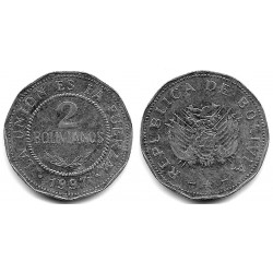 (206.2) Bolivia. 1997. 2 Bolivianos (MBC)