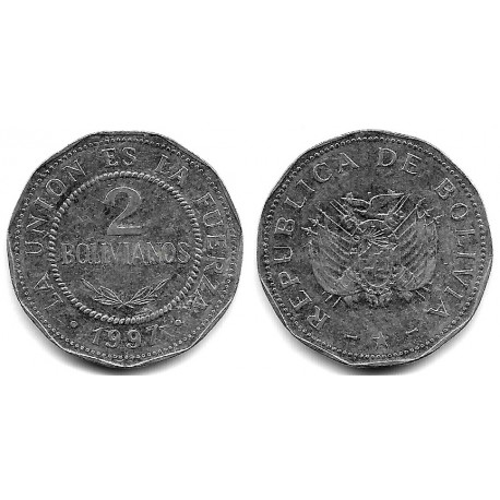 (206.2) Bolivia. 1997. 2 Bolivianos (MBC)