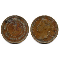 (9) Straits Settlements. 1874. 1 Cent (BC)
