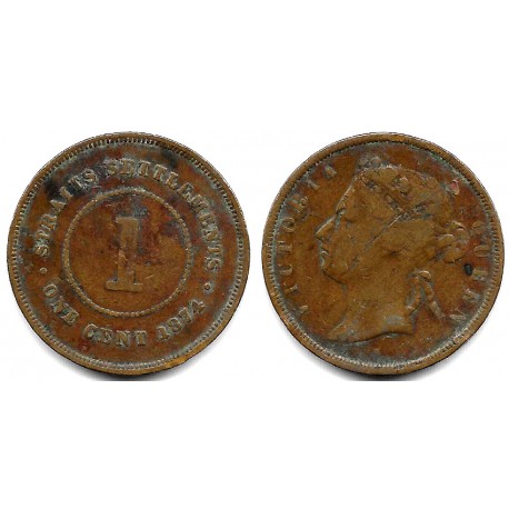 (9) Straits Settlements. 1874. 1 Cent (BC)