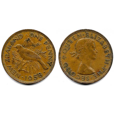 (24.2) Nueva Zelanda. 1958. 1 Penny (MBC)