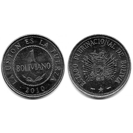 (217) Bolivia. 2010. 1 Boliviano (SC-)