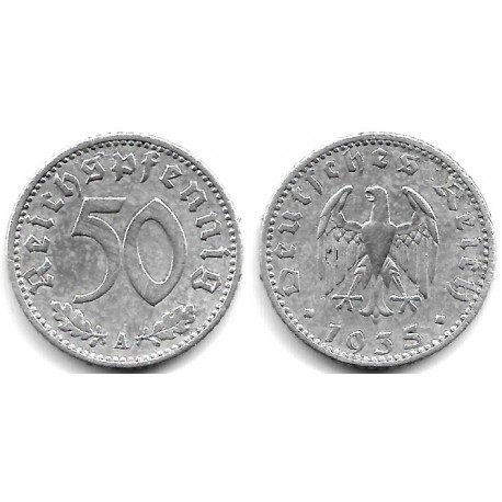(87) Alemania (III Reich). 1935(A). 50 Reichspfennig (MBC+)