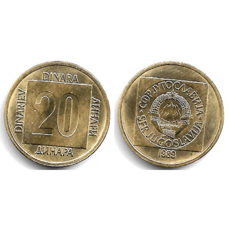 (132) Yugoslavia. 1989. 20 Dinara (SC-)